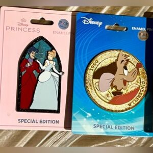 Disney Princess Special Edition 300  Cinderella jumbo Pins x2